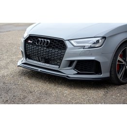 Накладка сплиттер на передний бампер Вариант2 на Audi RS3 8V Sedan